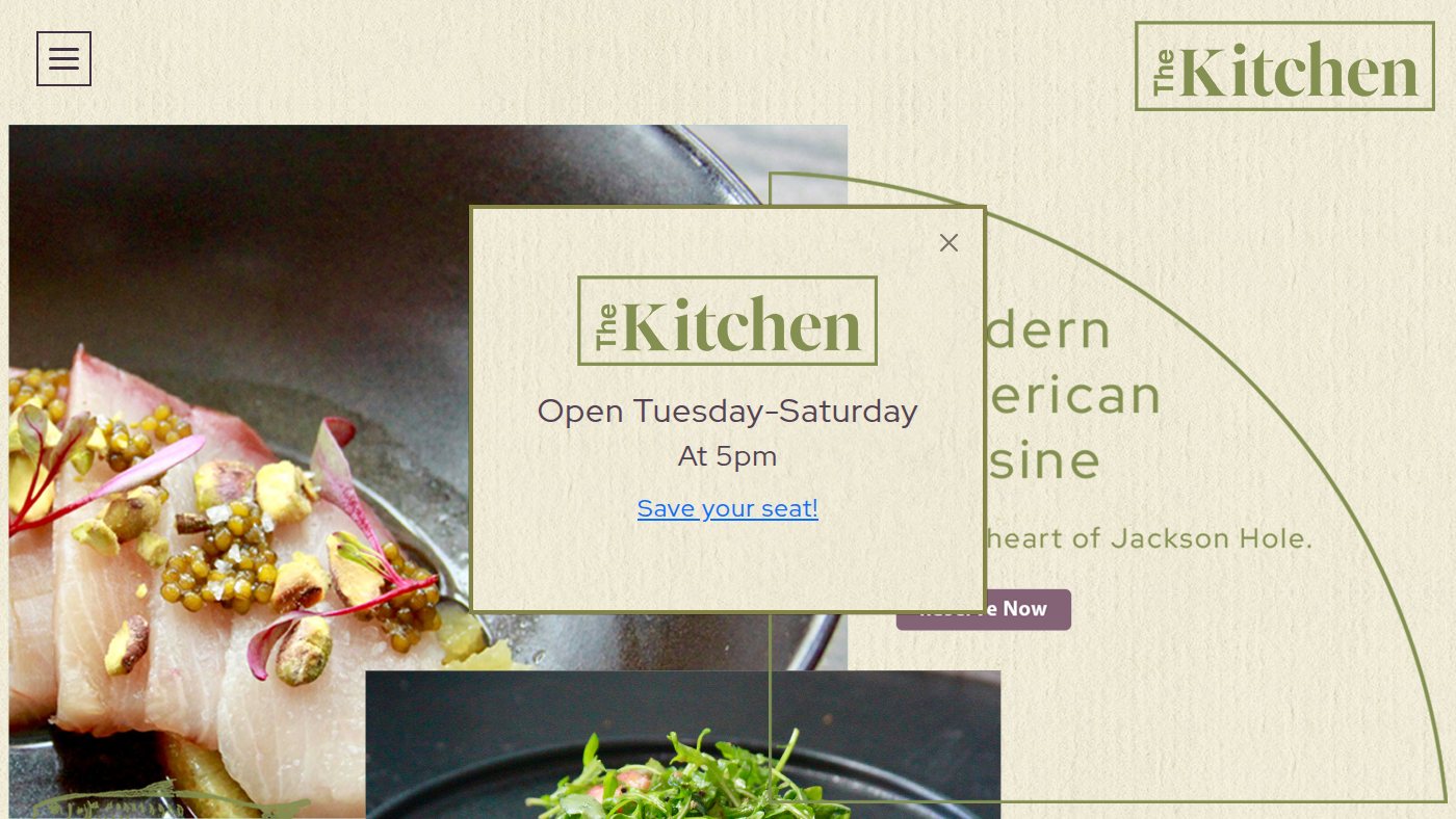 The home page of thekitchenjacksonhole.com