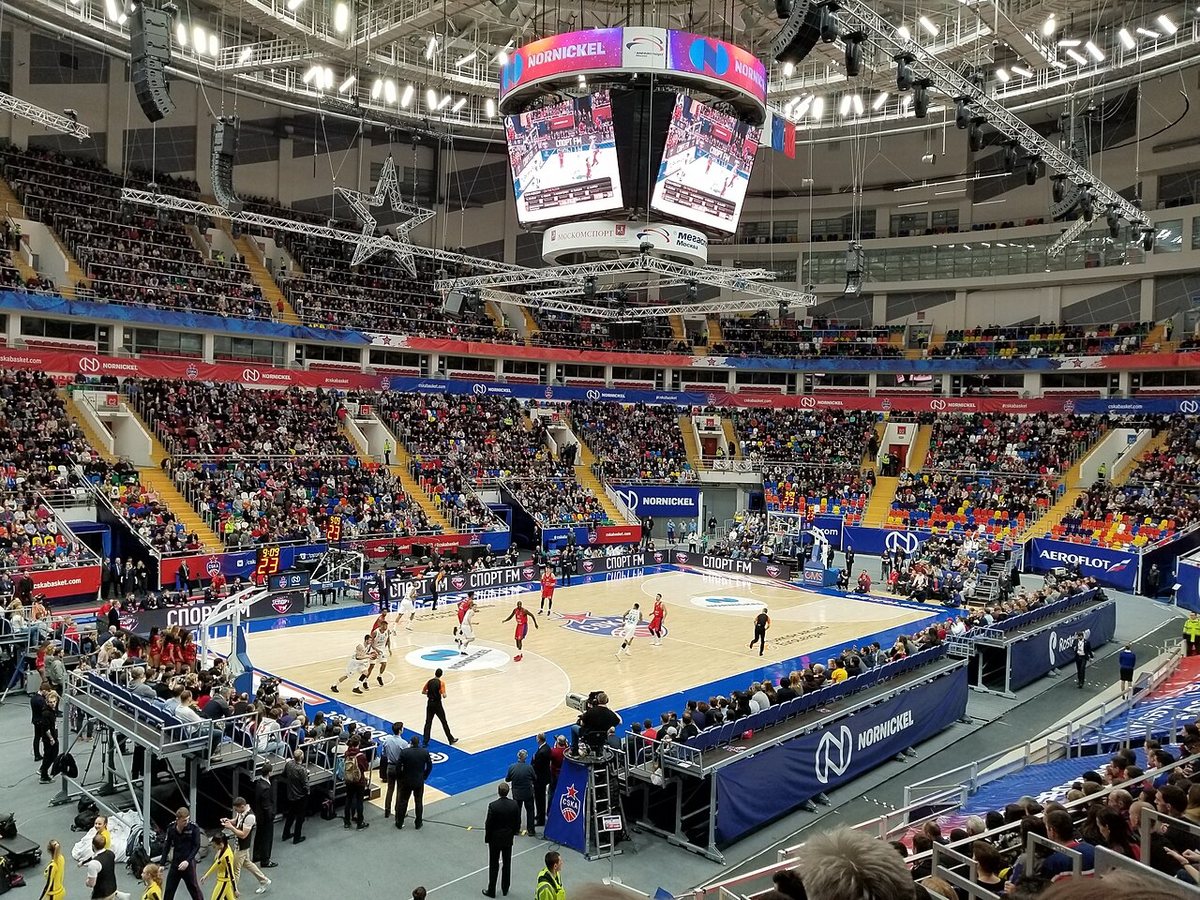 A EuroLeague game in Moscow in 2018