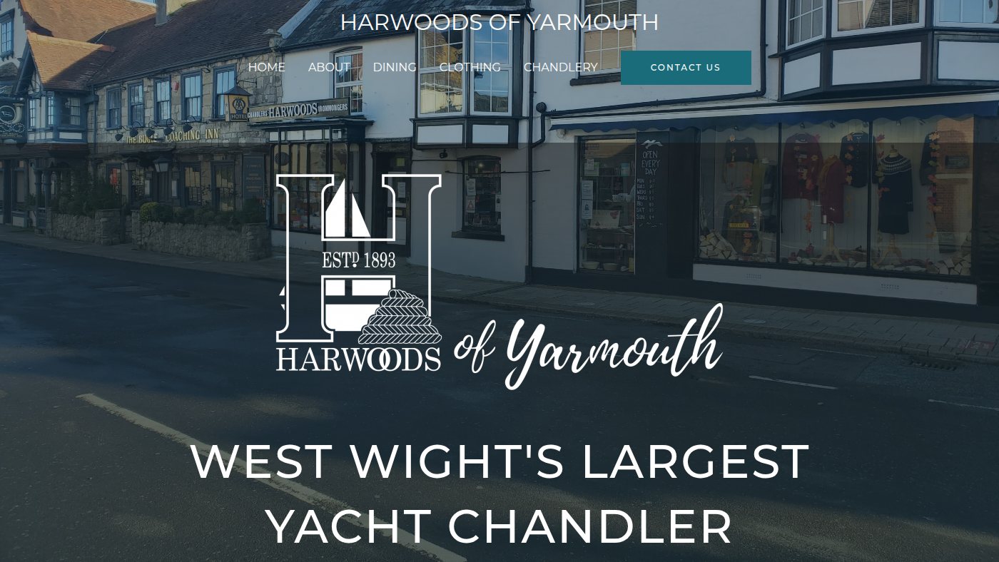 The home page of harwoodsofyarmouth.co.uk