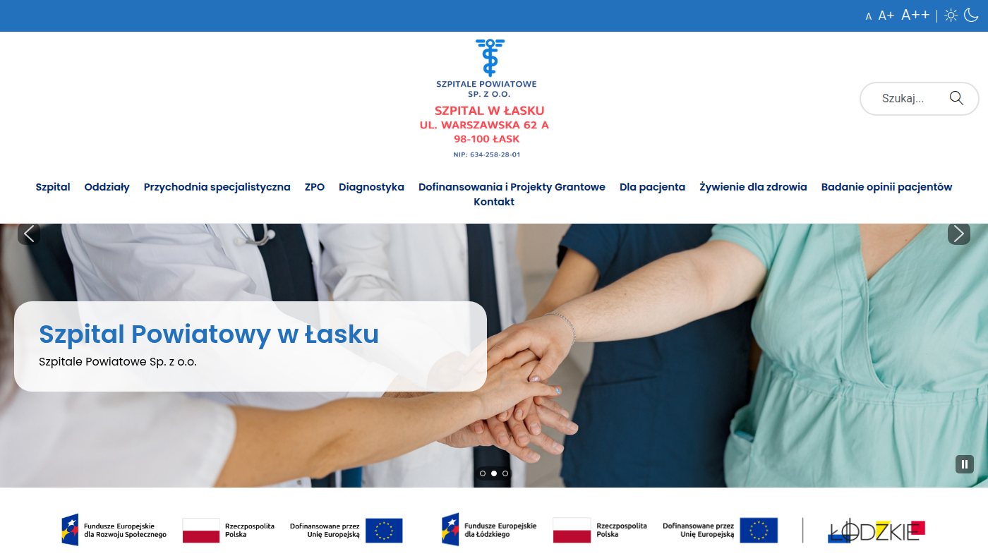 The home page of szpitalwlasku.pl