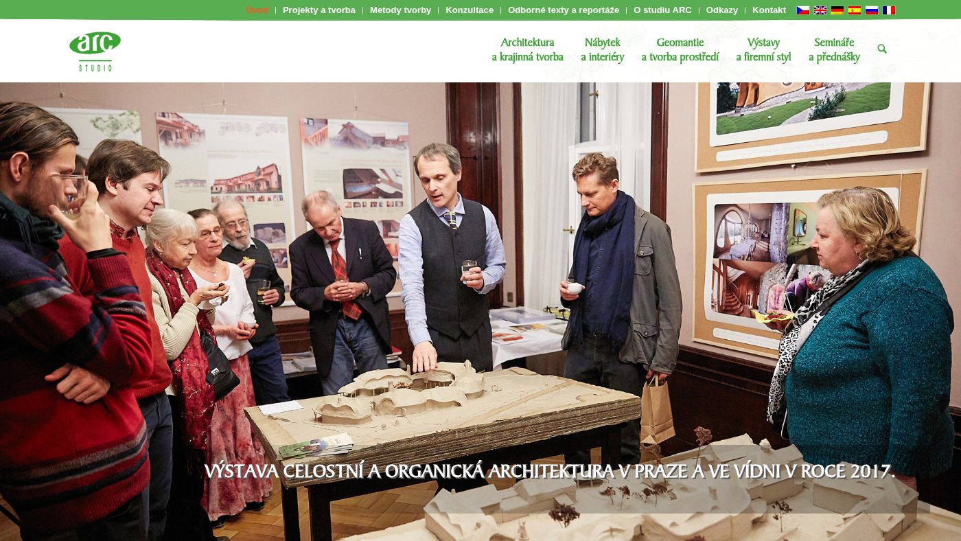 The home page of arc.cz
