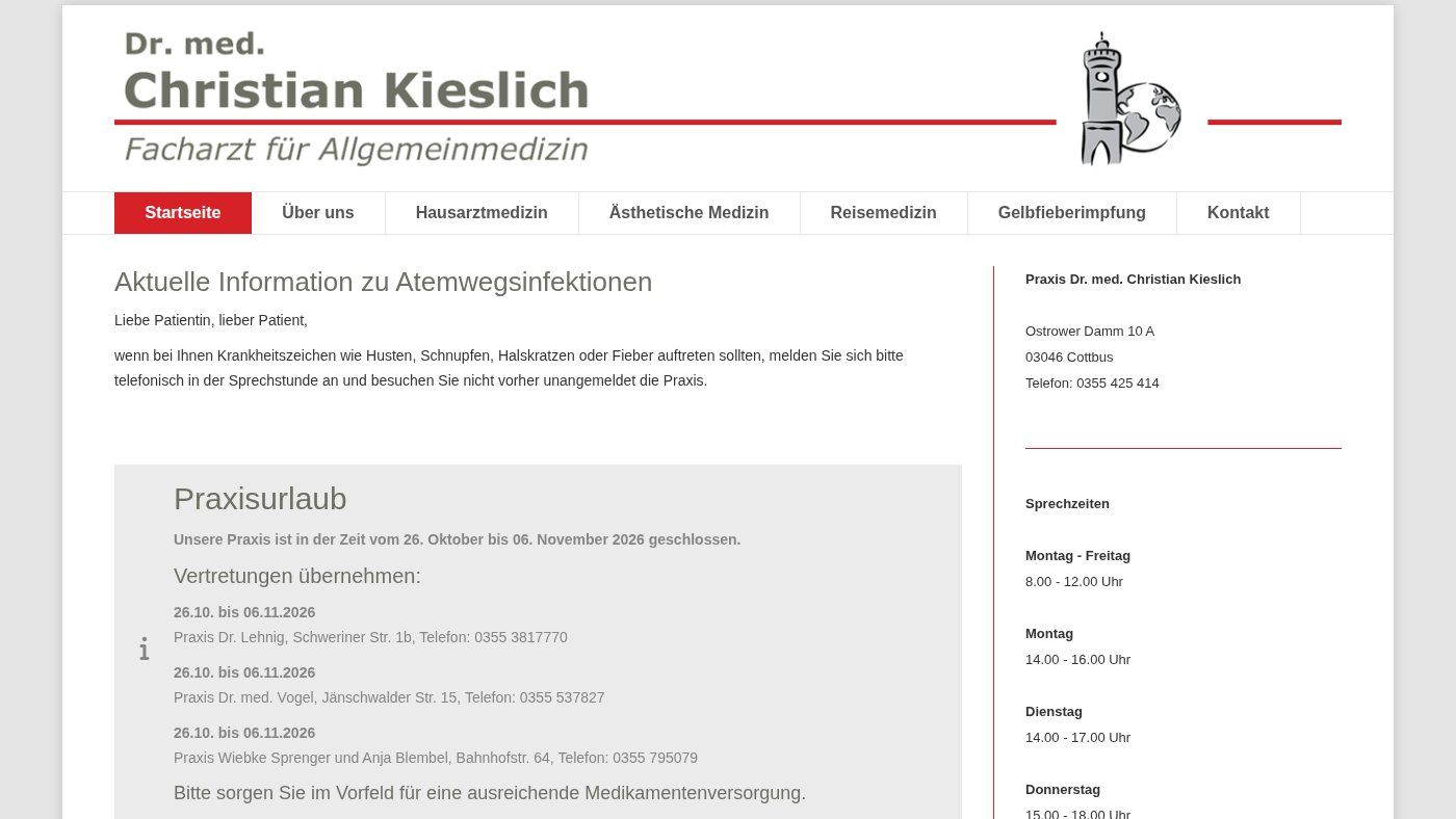 The home page of cottbus-hausarzt.de