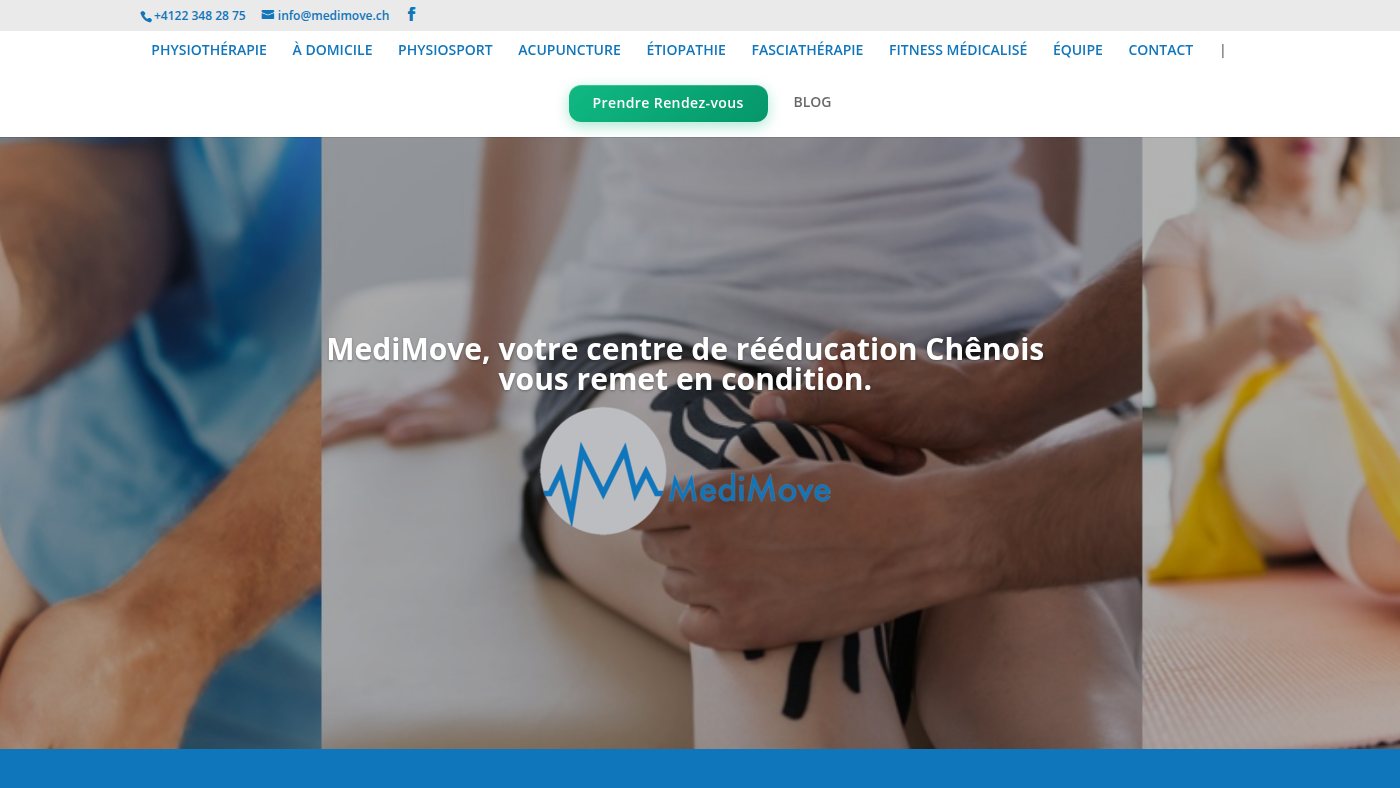 The home page of medimove.ch