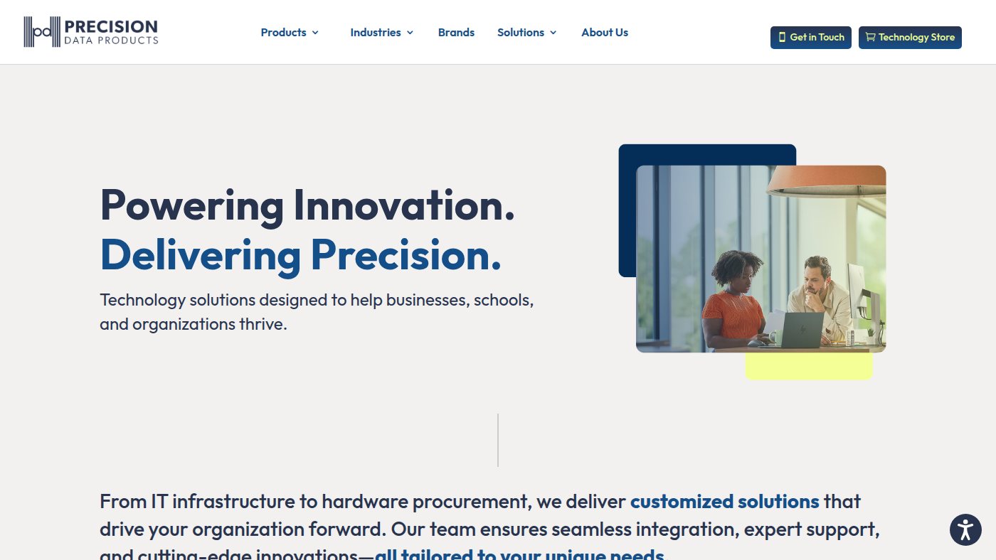 The home page of precision.com