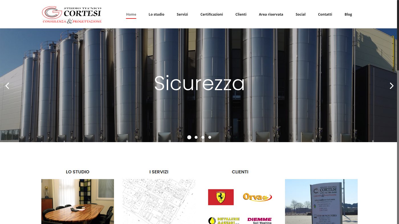The home page of studiocortesi.com