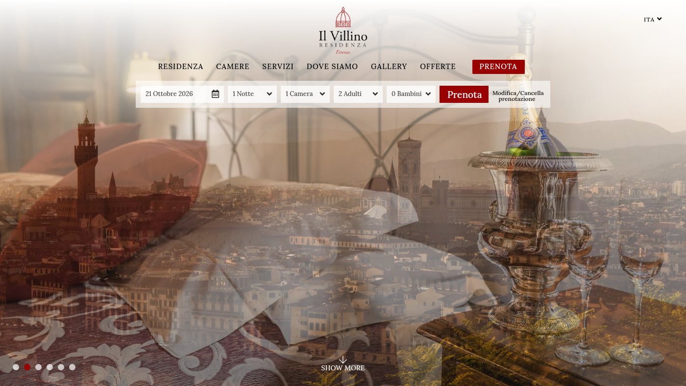 The home page of ilvillino.it