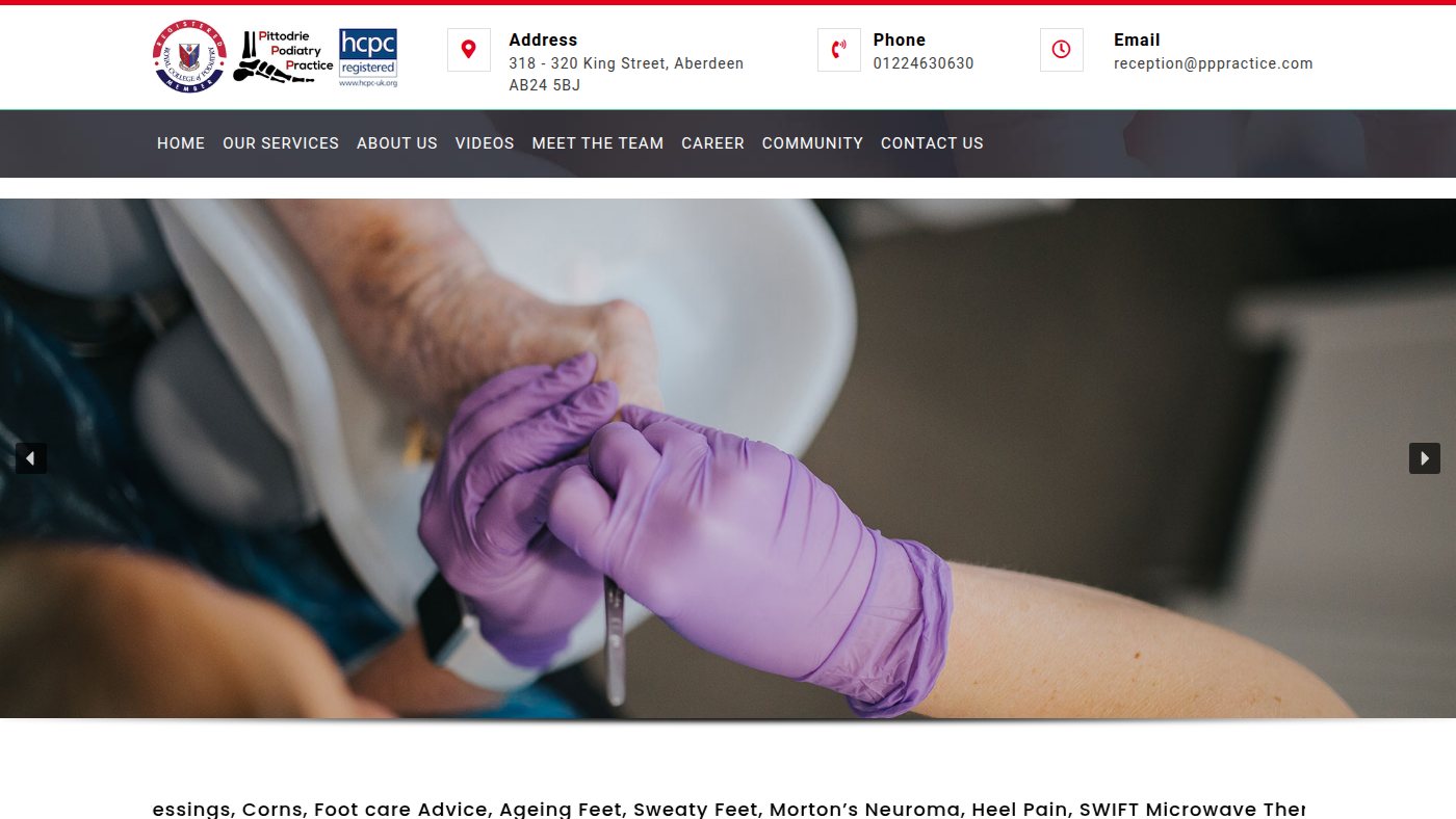 The home page of pppractice.com