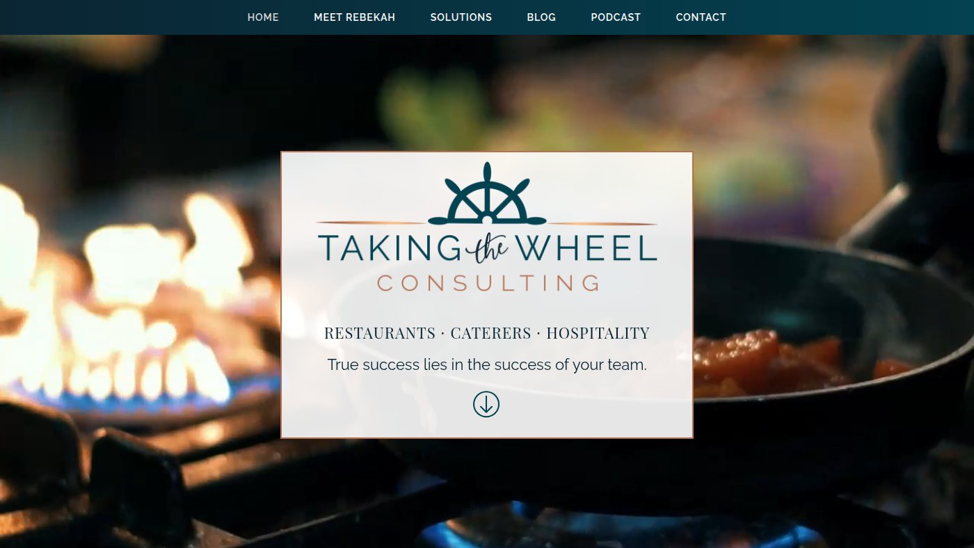 The home page of takingthewheelconsulting.com
