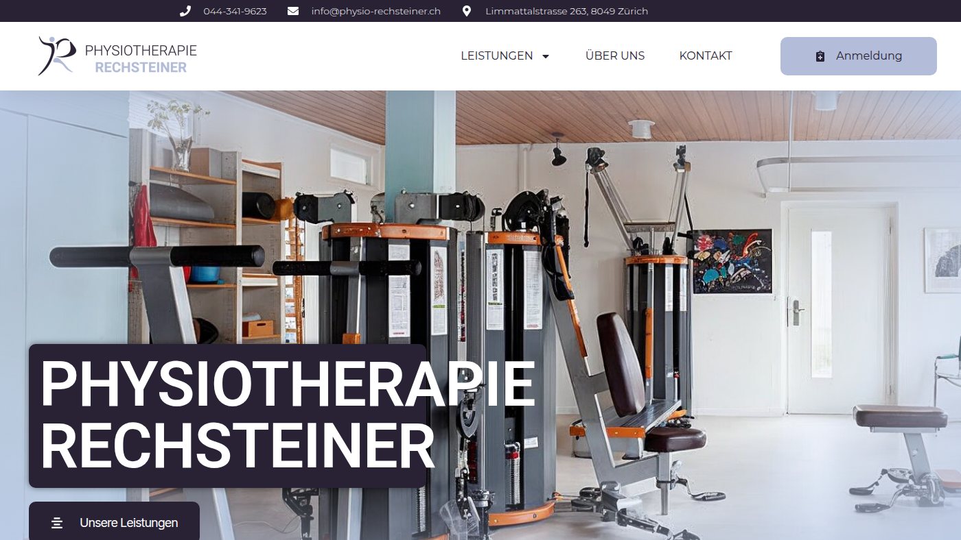 The home page of physio-rechsteiner.ch