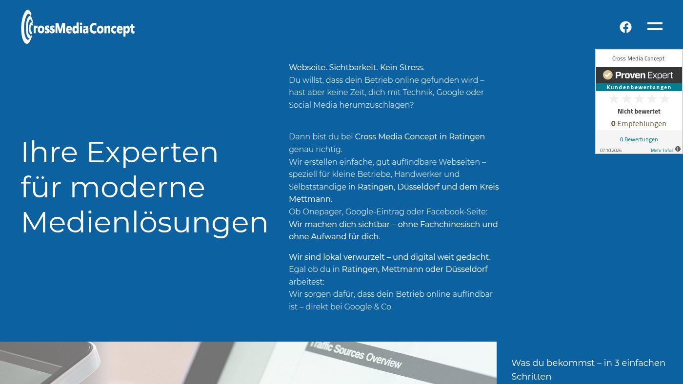 The home page of cross-media-concept.de