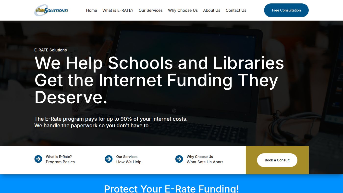 The home page of eratesolutions.com
