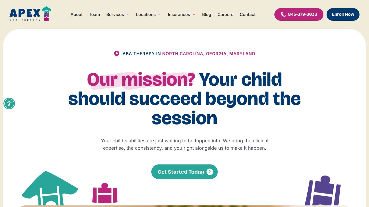 The home page of apexaba.com