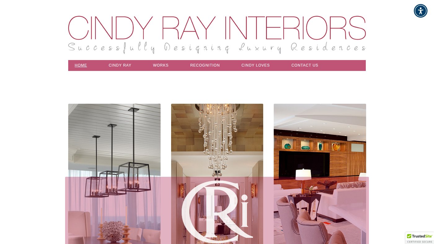 The home page of cindyray.com
