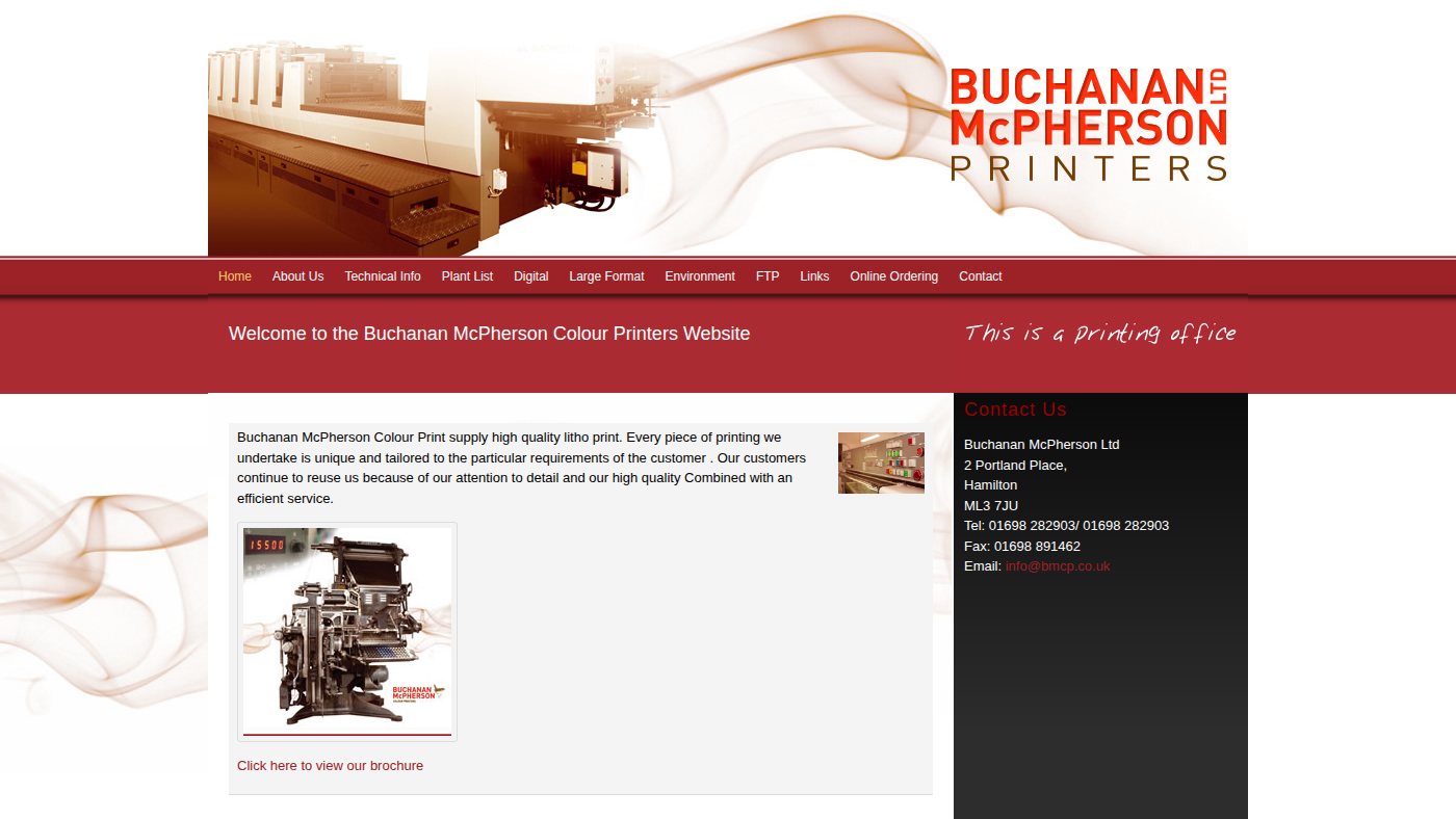 The home page of bmcp.co.uk