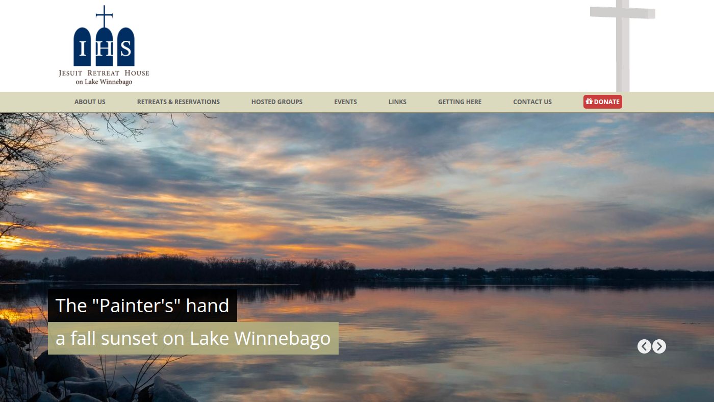 The home page of jesuitretreathouse.org