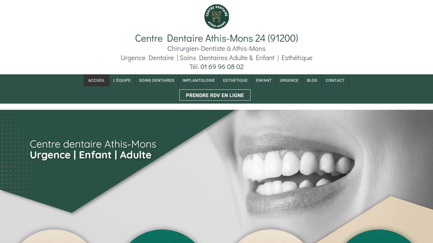 The home page of centre-dentaire-athis-mons-24.fr