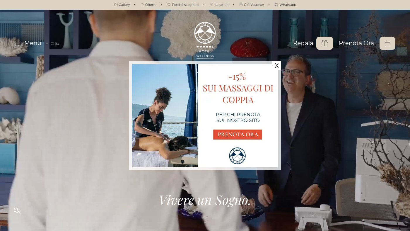 The home page of hotelcapolagala.com