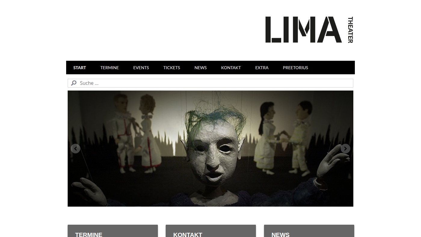 The home page of lima-theater.de
