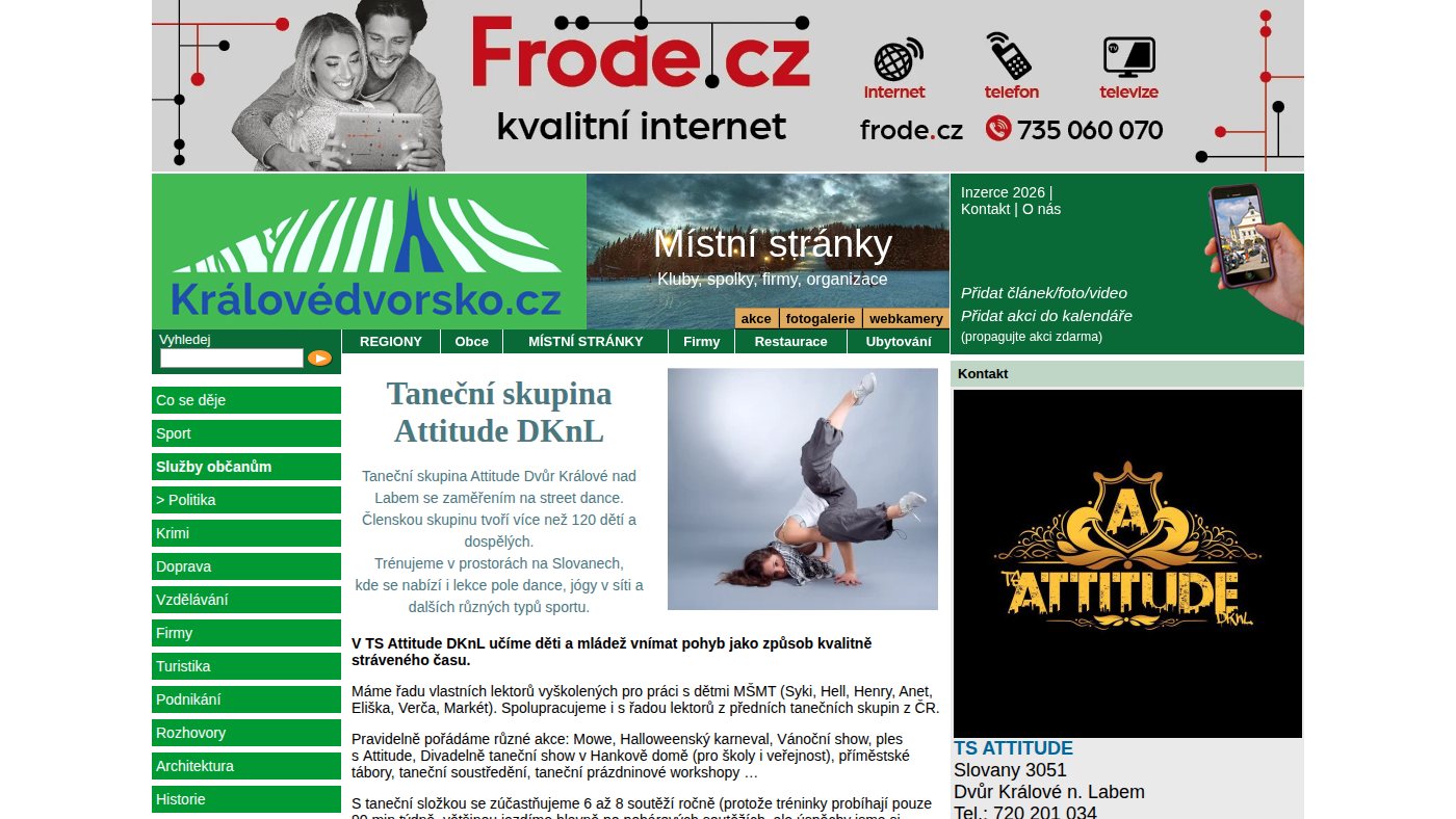 The home page of attitude.kralovedvorsko.cz