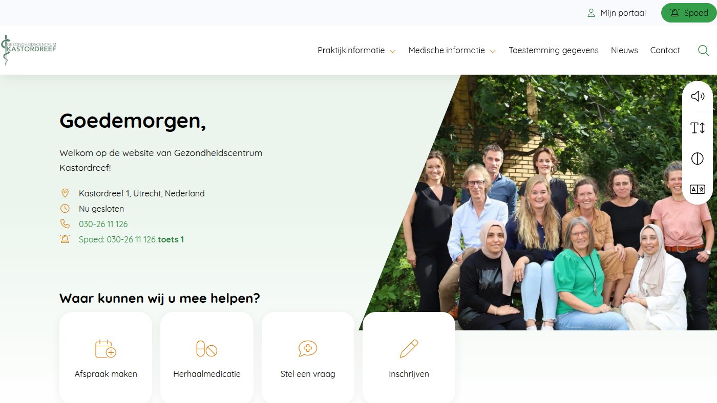 The home page of gckastordreef.nl