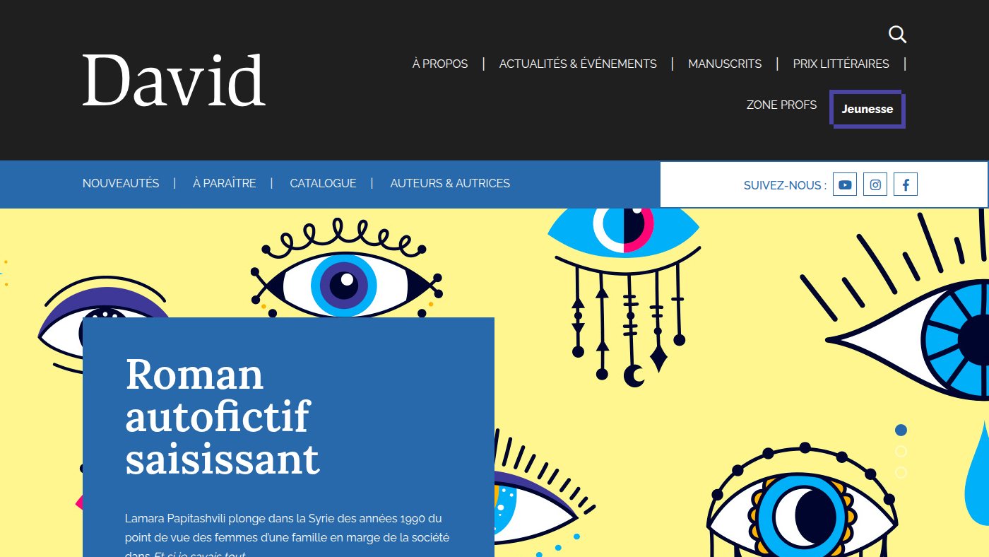 The home page of editionsdavid.com