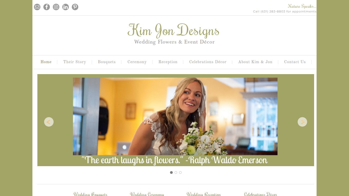 The home page of kimjondesigns.com