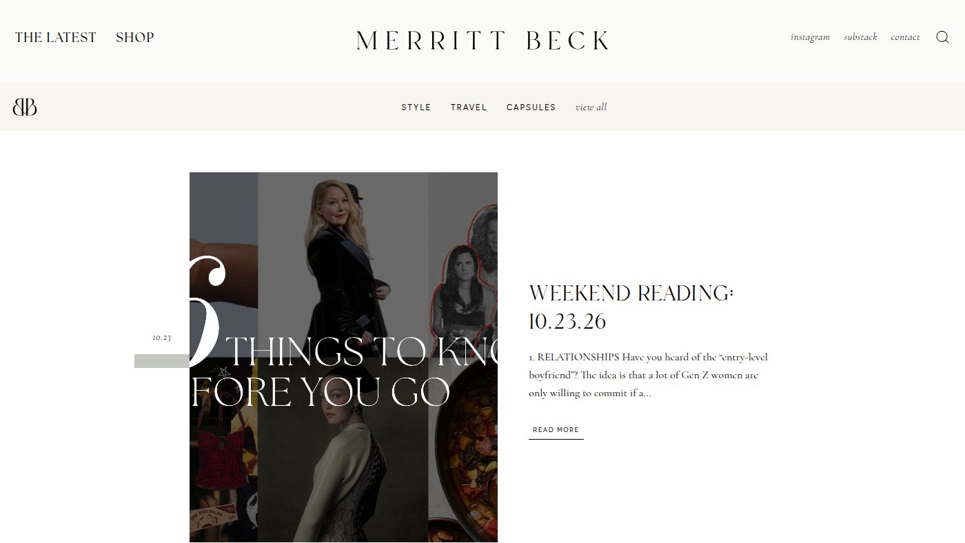 The home page of merritt-beck.com