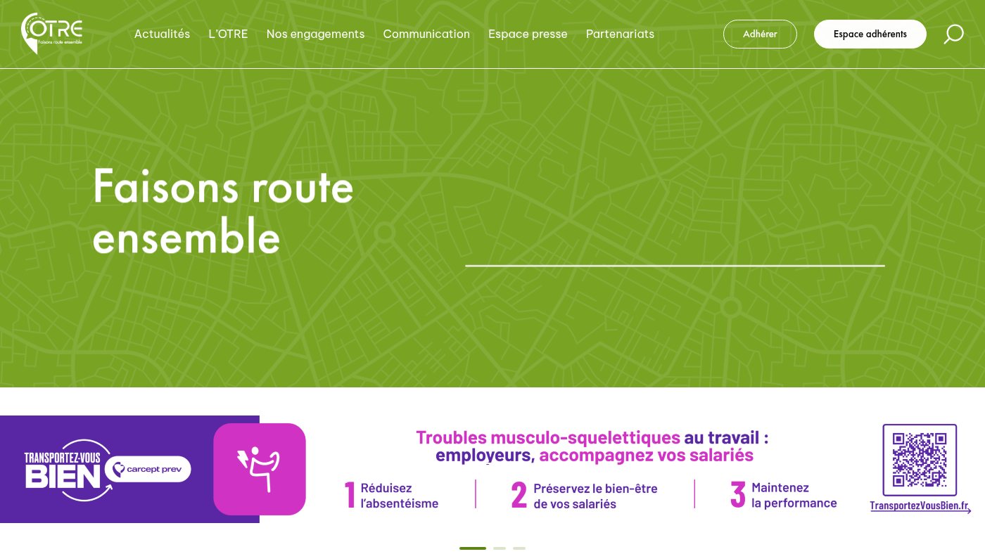 The home page of otre.org