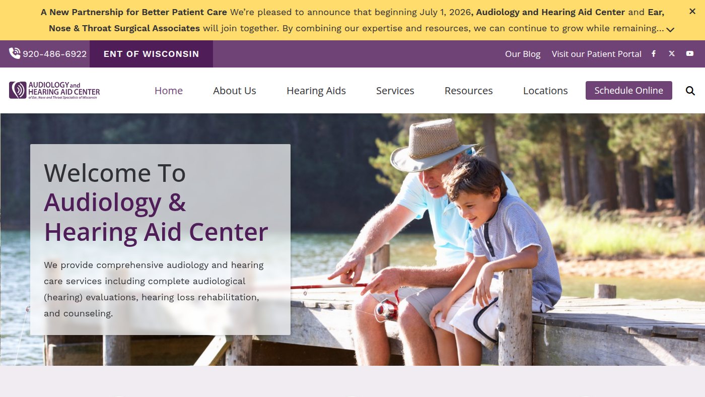 The home page of audiologyandhearingaids.net