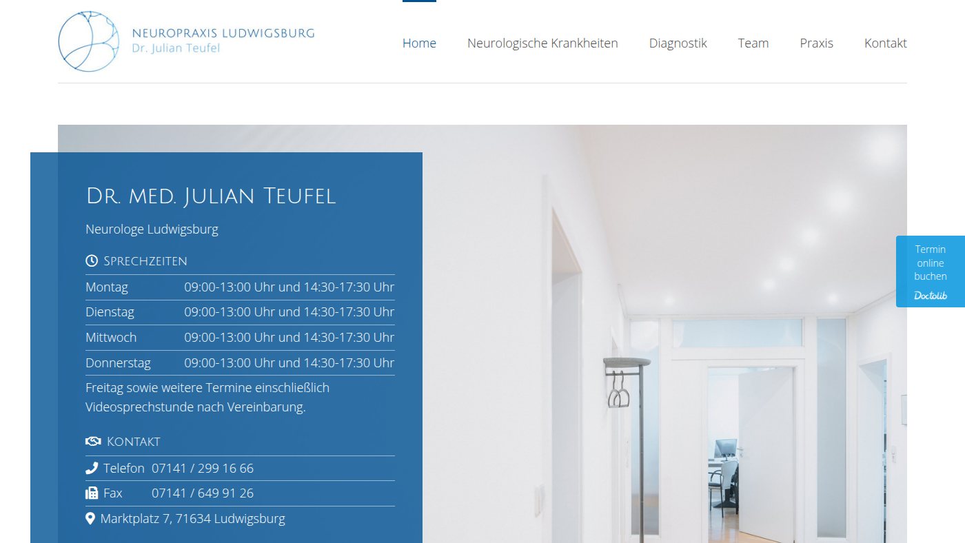 The home page of neurologe-ludwigsburg.de