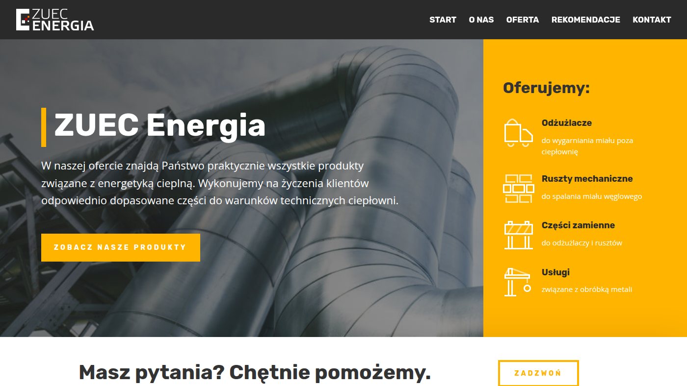 The home page of zuec-energia.pl