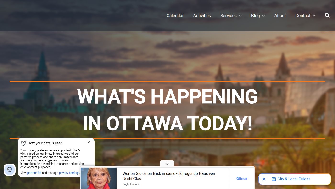 The home page of covertottawaguy.com