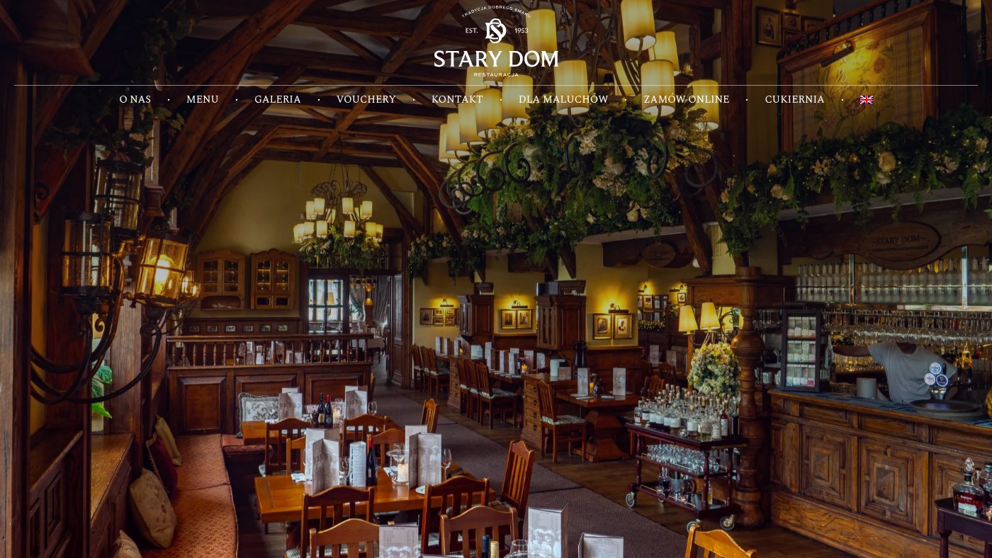 The home page of restauracjastarydom.pl