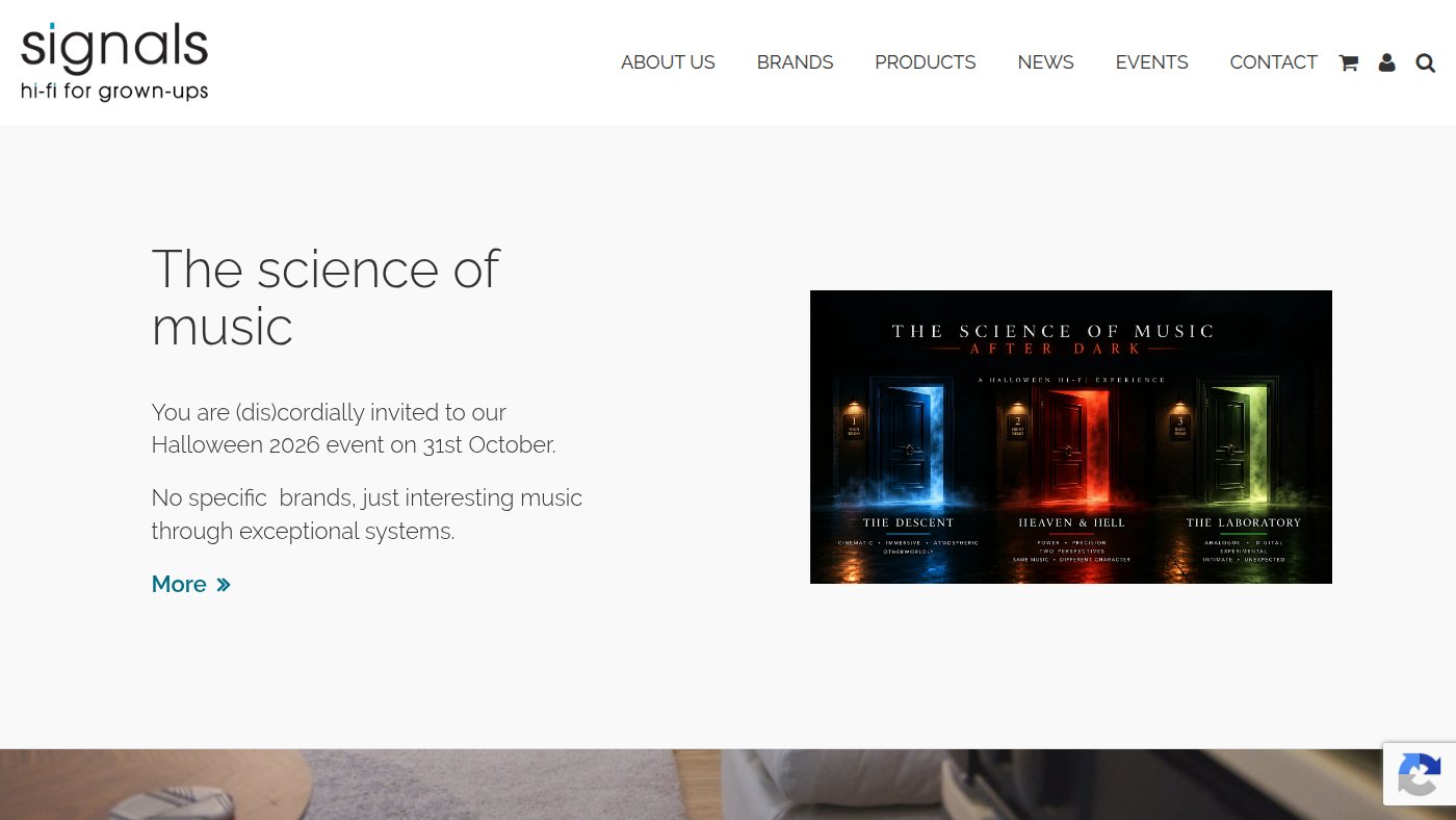 The home page of signals.uk.com