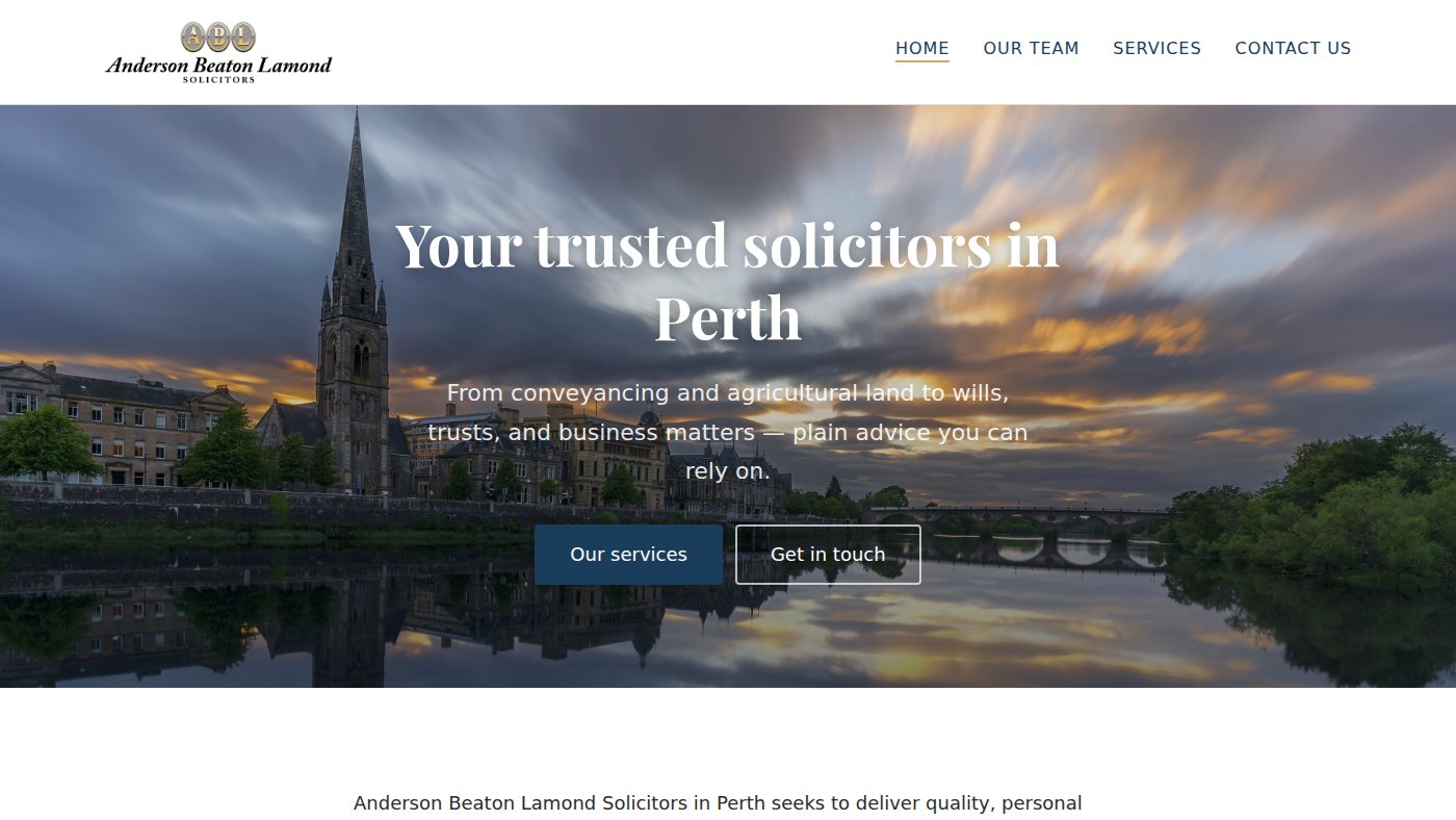 The home page of abl-law.co.uk