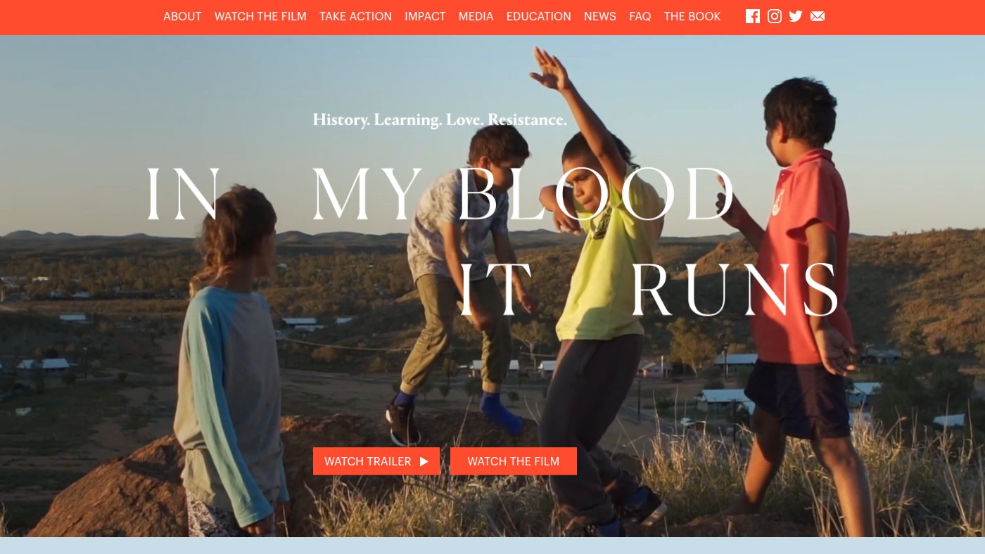 The home page of inmyblooditruns.com