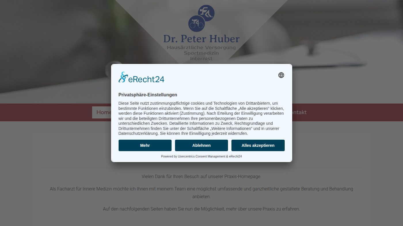 The home page of dr-peter-huber.de