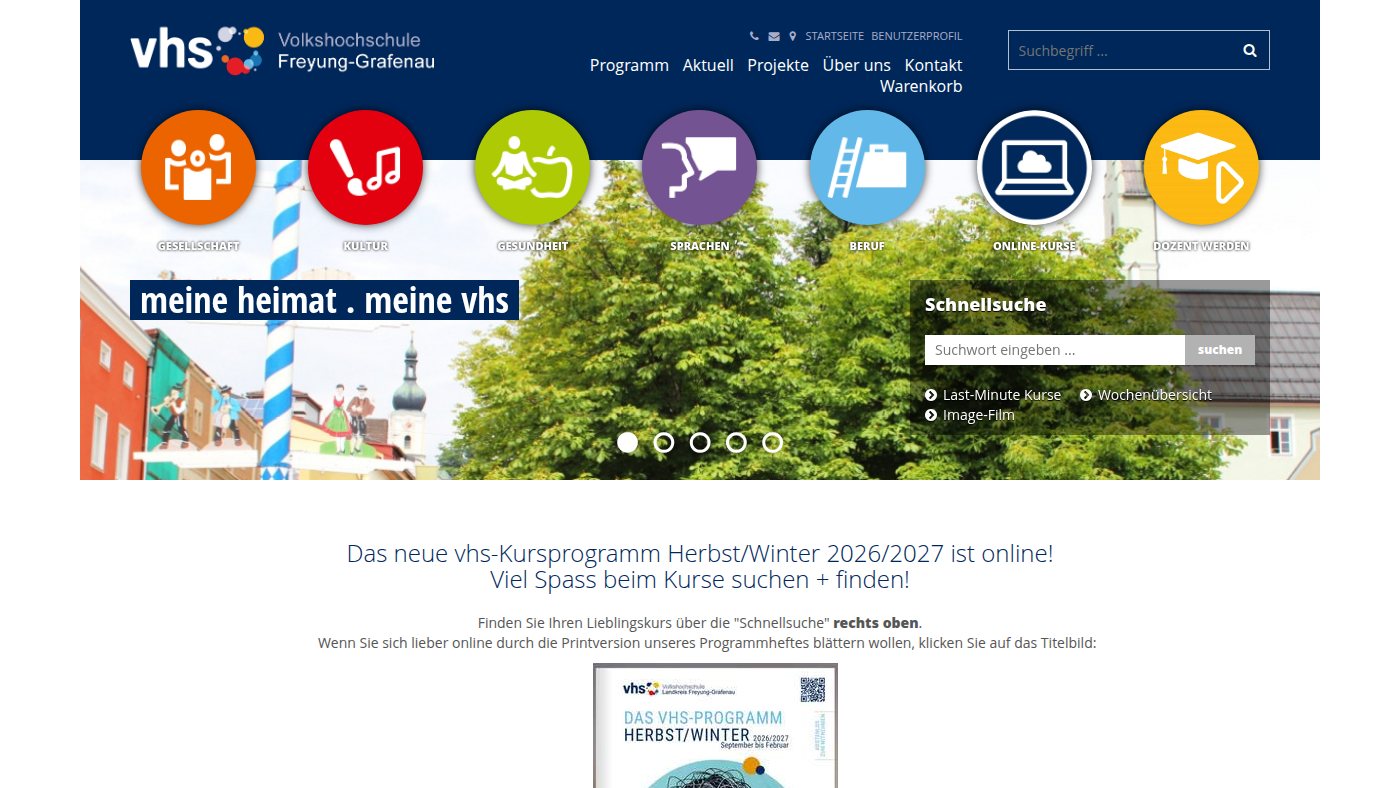 The home page of vhs-freyung-grafenau.de