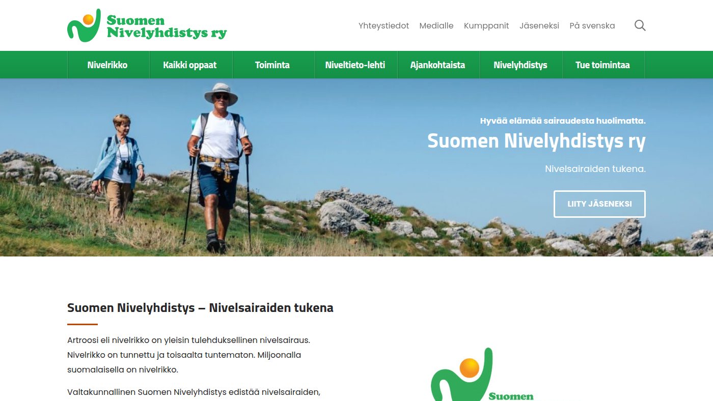 The home page of nivel.fi
