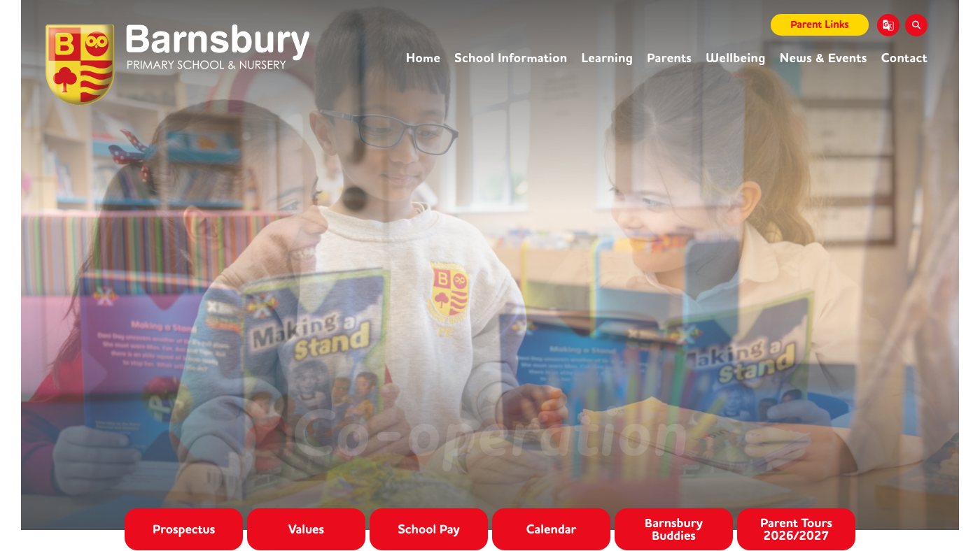 The home page of barnsbury.surrey.sch.uk