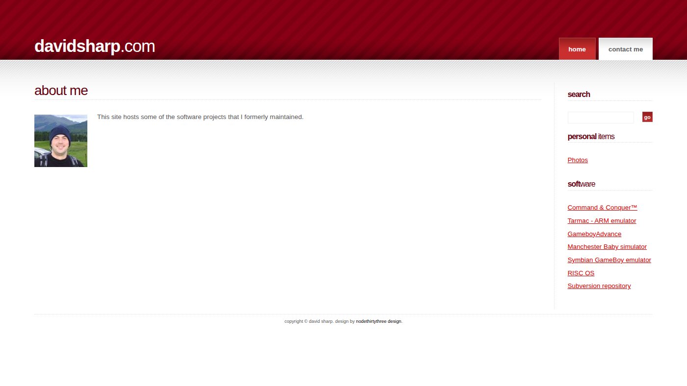 The home page of davidsharp.com