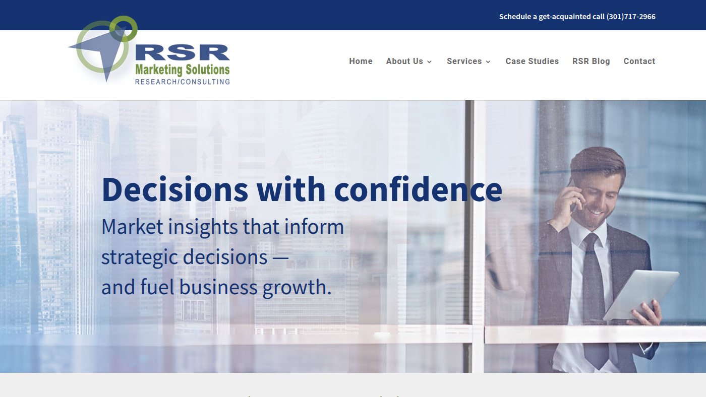The home page of rsrmarketing.com