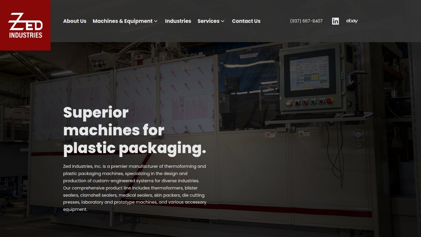 The home page of zedindustries.com