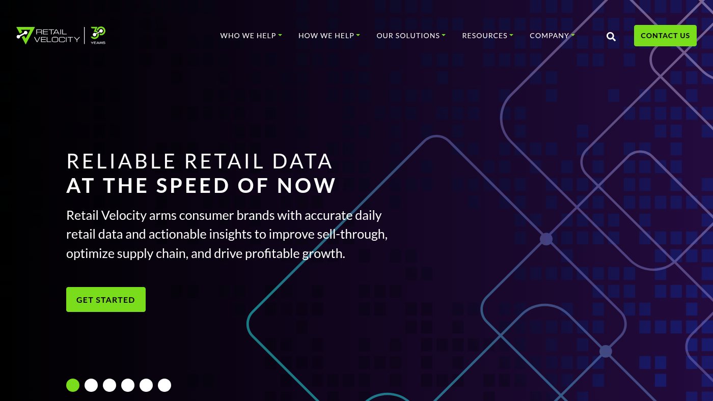 The home page of retailvelocity.com