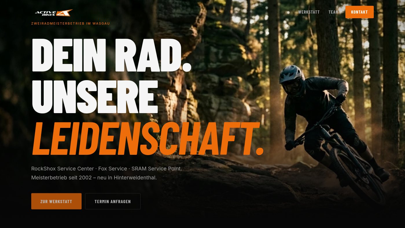 The home page of active-bikes.de