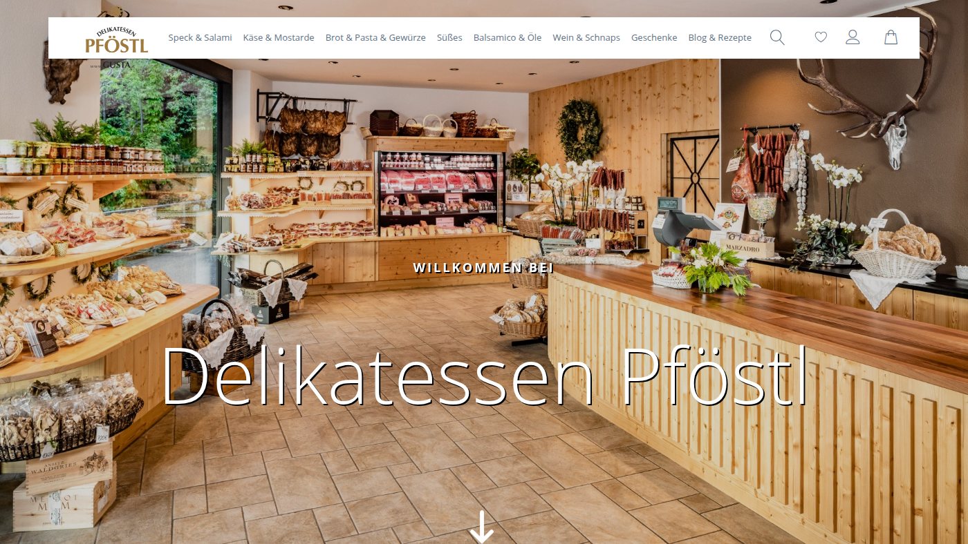 The home page of gusta.it