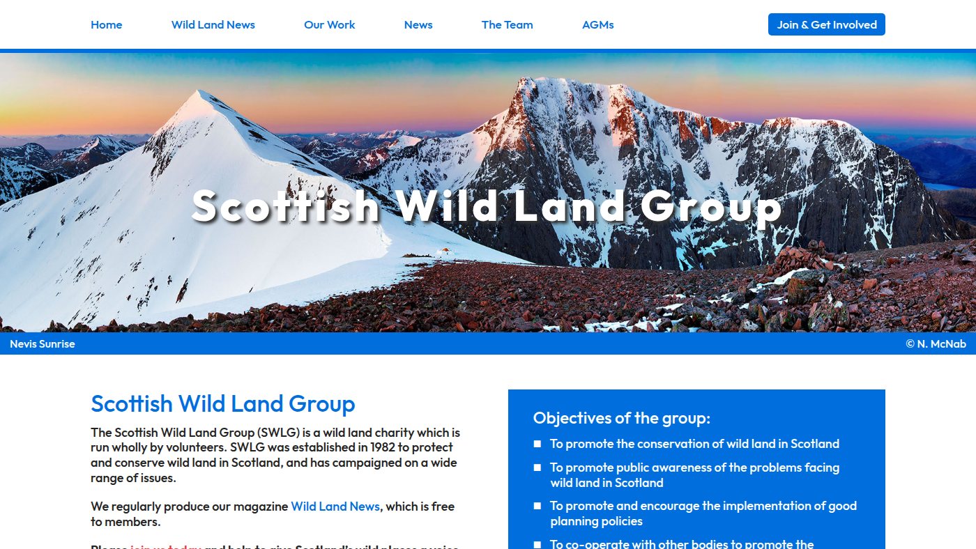 The home page of swlg.org.uk