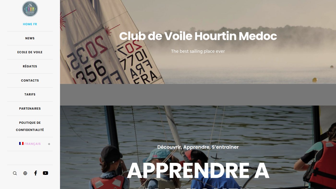 The home page of club-voile-hourtin.fr