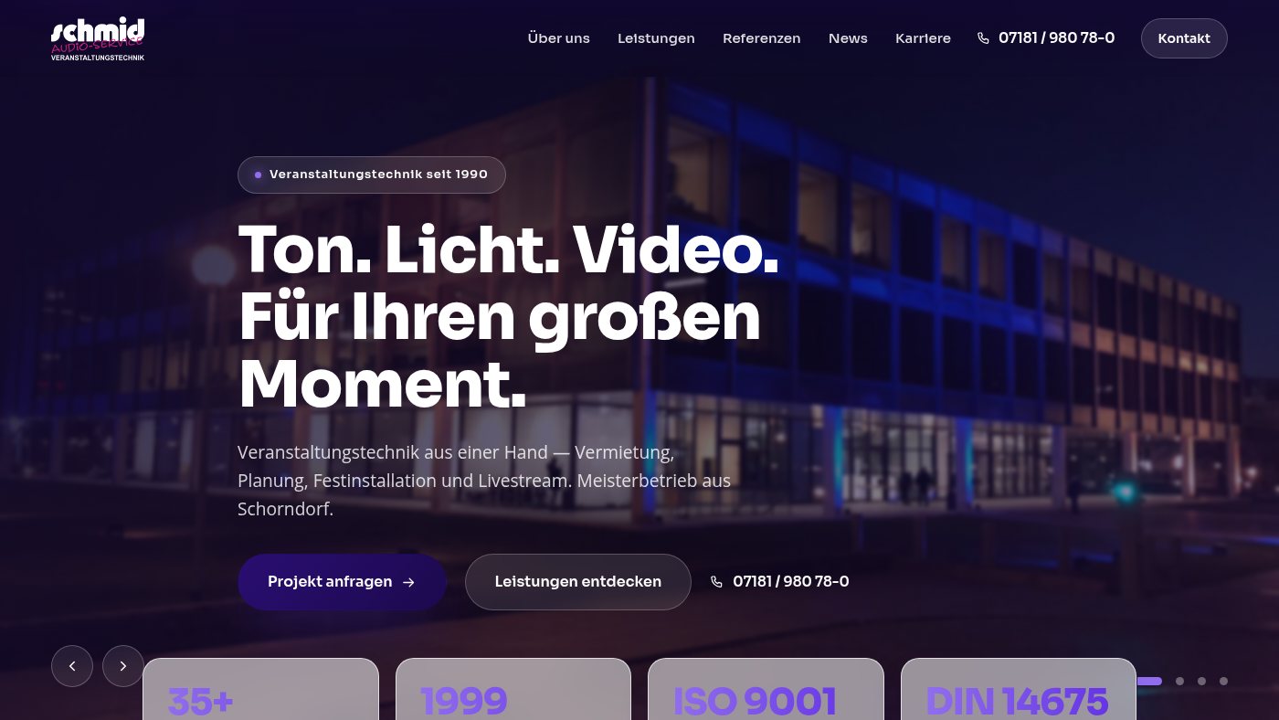 The home page of schmid-audio.de