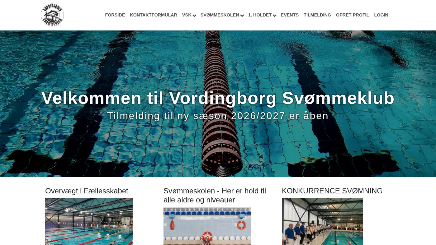 The home page of vordingborgswim.dk